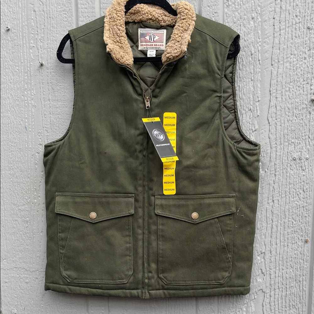 Heritage Olive Green Men's Vest Size: M